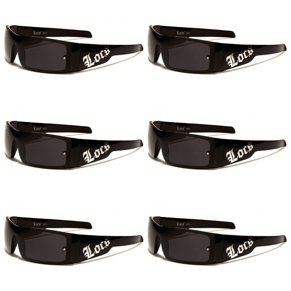 Locs 6 Pack HOT Black Shield Sunglasses NWT Hardcore Gangster OG Free