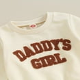 thumbnail image 3 of Baby Girl 2Pcs Fall Outfits Fuzzy Letter Long Sleeve Sweatshirt Pants Set Toddler Clothes, 3 of 7