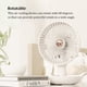 thumbnail image 3 of Advancent Ventilador eléctrico de sobremesa, enfriador de aire portátil de viento fuerte, ventiladores de refrigeración recargables de bajo Electrodomésticos Blanco, 3 of 6