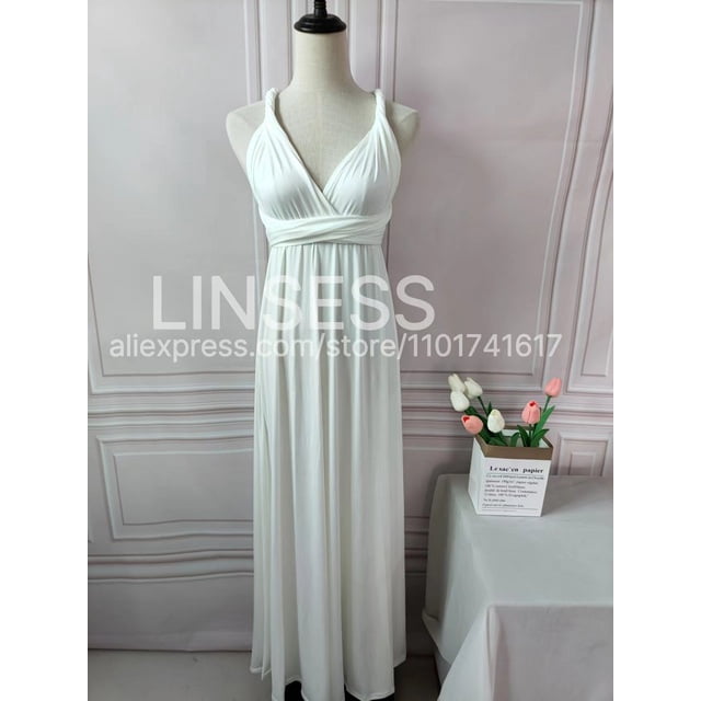 Robe Infinity Longue au Sol Longue Maxi Convertible Formelle Portefeuille Aguichant Robe de Demoiselle d'Honneur Robe de Soirée Robe de Mariage Cocktail