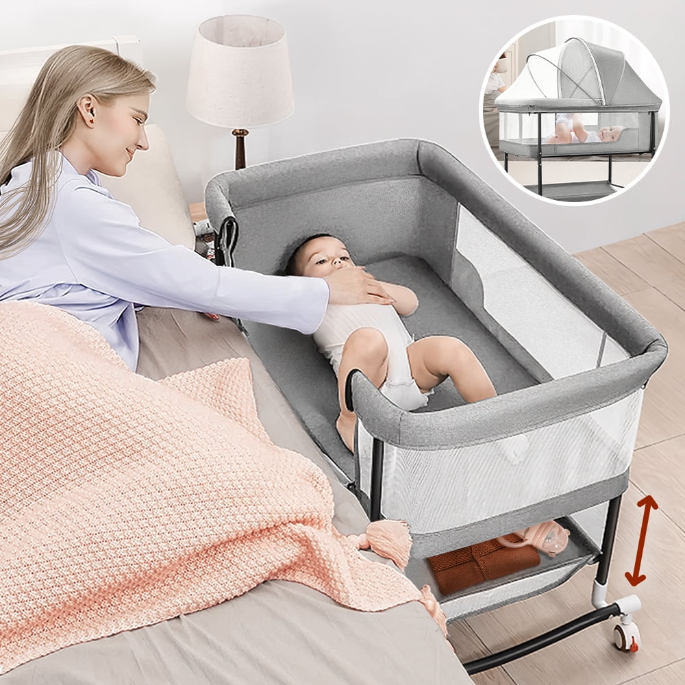 Baby Bassinets, in 1 Portable Bassinet, Bed with Storage Basket for Girl Boy Infant - Walmart.com