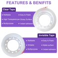 thumbnail image 3 of czcpp-Invisible Tape and Clear Tape, 16 Rolls (8 Invisible Tape, 8 Clear Tape), School Supplies, Office Supplies, Back to School and Classroom Supplies, Tape Refills for Dispenser, 3 of 4