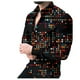 thumbnail image 1 of Camisas Casuales Para Hombre Camisa informal con botones para hombre, camisa con solapa hacia abajo, camisa estampada de manga larga a la para hombre, camisa cárdigan de trabajo diario (Red, XXL), 1 of 3