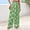 Green, variant on Women's Wide Leg Palazzo Pants 2026 Summer Boho Floral Trousers Drawstring Elastic Waist Wide Leg Pants with Pockets Spring Flowy Beach Vacation Clothes Resort Wear Lounge Pants Black L