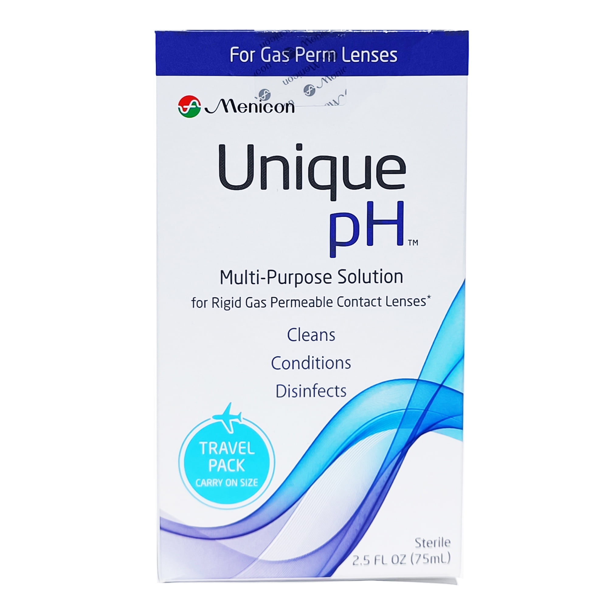 Menicon America Unique pH Multipurpose Solution for Gas Permeable Contact Lenses, 2.5 fl oz