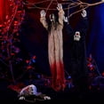 thumbnail image 3 of ziyahi Spooky Outdoor Halloween Decorations Long Haired Ghosts To Set Scene Terrifying Hanging Ghosts Set type+3, 3 of 6