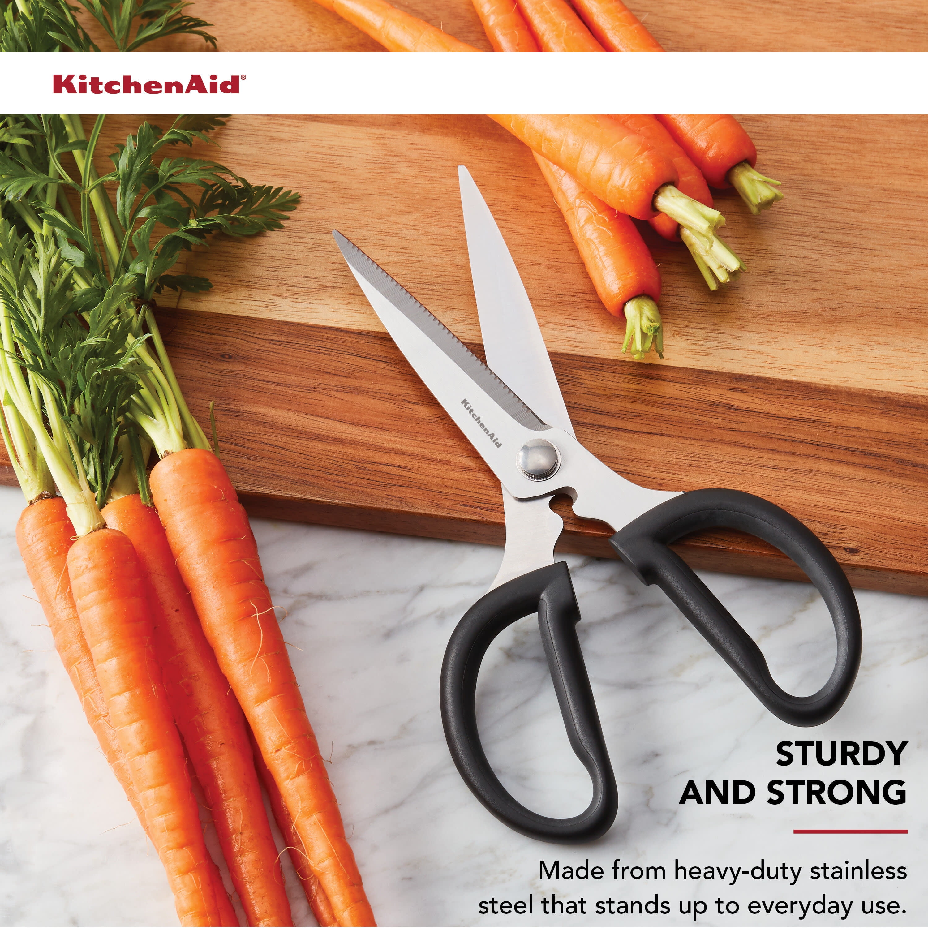  KitchenAid All Purpose Kitchen Shears with Protective Sheath  for Everyday use, Dishwasher Safe Stainless Steel Scissors with Comfort  Grip, 8.72-Inch, Black: Home & Kitchen