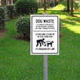 TISOSO Dog Waste Leash and Clean Up Tin Sign, 8x12, Outdoor Decor ...