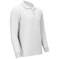 thumbnail image 2 of Premium Wear Polo de manga larga para hombre - Polo antimanchas para hombre - Blanco - 3XL, 2 of 5