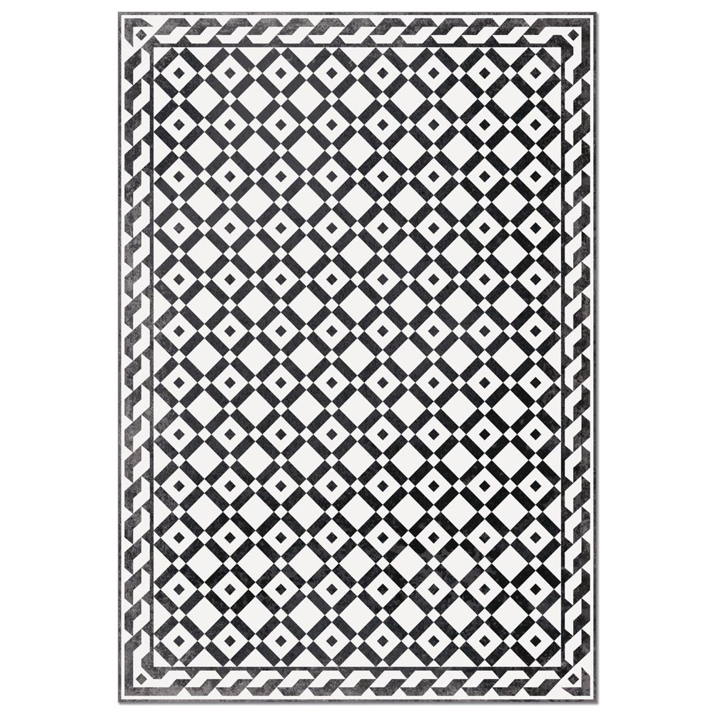 Mosaic Pattern Vinyl Floor Mat 4.5' x 6.5'