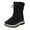 Black, variant on Otqutp Baby Solid Color Boots Fashion Winter Snow Boots for Boys Girls Thick Soles Non Slip and Water-proof Upper Mid Calf Boots Side Zipper Solid Color Snow Print Warm(Black,7-8 Years)
