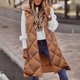 thumbnail image 3 of Gibobby Abrigos largos de invierno para mujer, Chaleco largo de invierno para mujer, con capucha y cierre completa, chamarra de plumón largo, acolchado, ligero, chaleco largo(Marrón,XG), 3 of 5