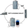 thumbnail image 4 of Cartera TFKGS de piel con bloqueo RFID de gran capacidad, azul, 4 of 9