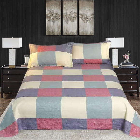 TACILIP 3PCS Bedding Sets All Season Bedding Sheet Comforters Sets with Pillows Cases 3 Pcs Bed Set Down Sheet Set Shrinkage and Fade Resistants Easy, Sheets Set