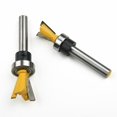thumbnail image 4 of 14 Degree 1/4 Inch Shank Carbide Dovetail Router Bit Woodworking Cutter Tools 2Pcs, 4 of 5