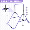 thumbnail image 3 of ZENOVA Gymnastics Bar Kids with Mat, Junior Training Bar, Height Adjustable Horizontal Bars, Folding Gymnastics Bars Monkey Bars for Kids, Purple, 3 of 8