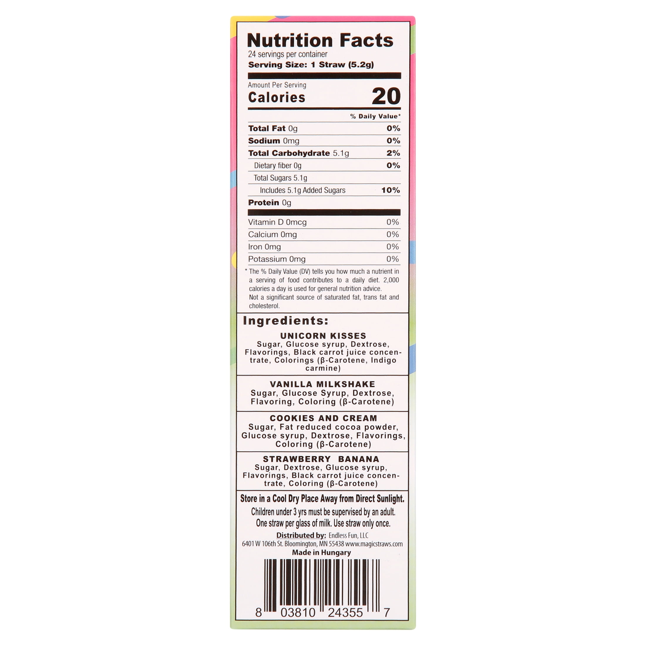 (8 pack) Milk Magic Variety Milk Flavoring Straws 24 Count