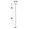 thumbnail image 3 of 34166-048 Eurofase Lighting Navada - 3W 1 LED Large Pendant - 1 Inches Wide by 36 Inches High-Black Finish    -Traditional Installation, 3 of 4