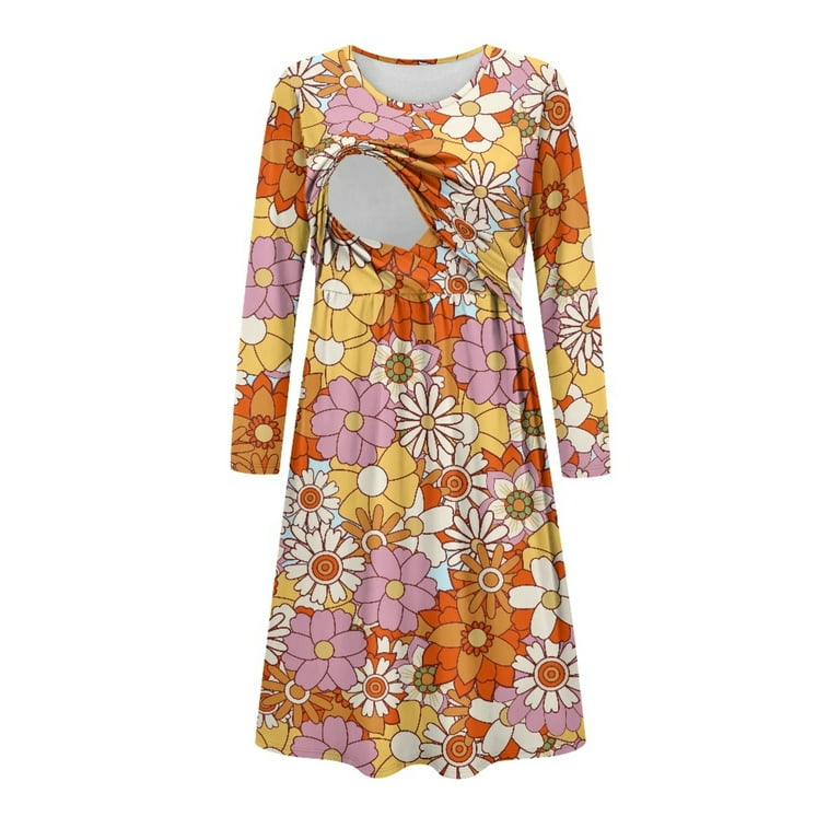 green emerald velvet dress Fiona Nursing Dress in Burnt Orange main image 1
