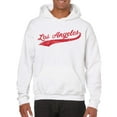thumbnail image 5 of UGP Campus Apparel Los Angeles Baseball Script - Hometown Pride, Pitcher Hoodie - Large - White/Red, 5 of 6