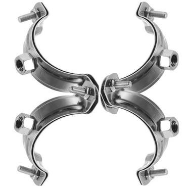 4 Pcs Water Pipe Support Stainless Steel Brackets Pipe Decor Pipe Clamps Tube Clamps Pipe Brackets