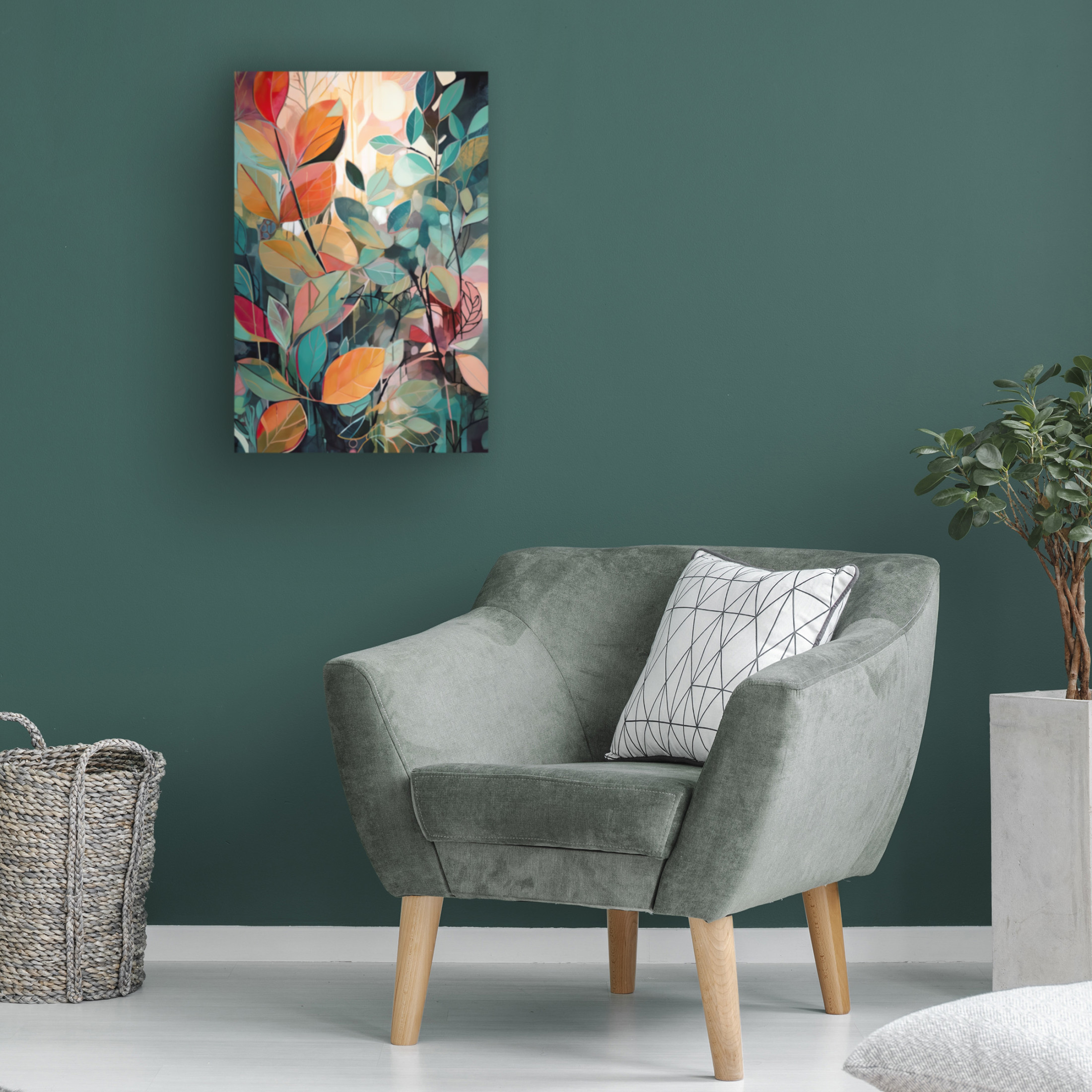 Canvas Wall Art - Sasha 'Morning Forest III' Wall Art for Living Room, Bedroom, or Office Décor by Trademark Fine Art - 12 x 19 Inches