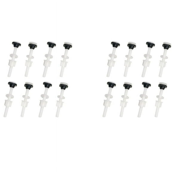 16 Pack Toilet Tank Plastic Bolts M10 to Bowl Bathroom Repair Kits Screws and Seal Set Pan Head