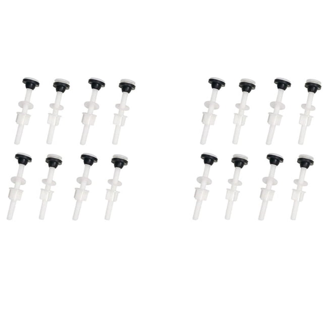 Paquete de 16 Pernos de Plástico del Tanque de Inodoro Kits de Reparación de Inodoro de Tanque Una Tazón M10 Tornillos de Fijación Y Juego de Juntas Tornillos de Cabeza
