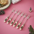 thumbnail image 2 of Portmeirion Christmas Tree Pastry Forks (Set of 6) Stainless Steel Forks with Porcelain Handles for Holiday Meals 6-Inch Festive Christmas Flatware - Seasonal Tableware & Silverware Gift Set, 2 of 5