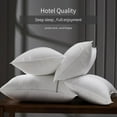 thumbnail image 3 of King Size Pillows Set of 4, Firm Hotel Pillows for Sleeping, Coolings Bed Pillows for Side & Back Sleepers, Down Alternative Filling, 20 x 34 Inches, 3 of 7