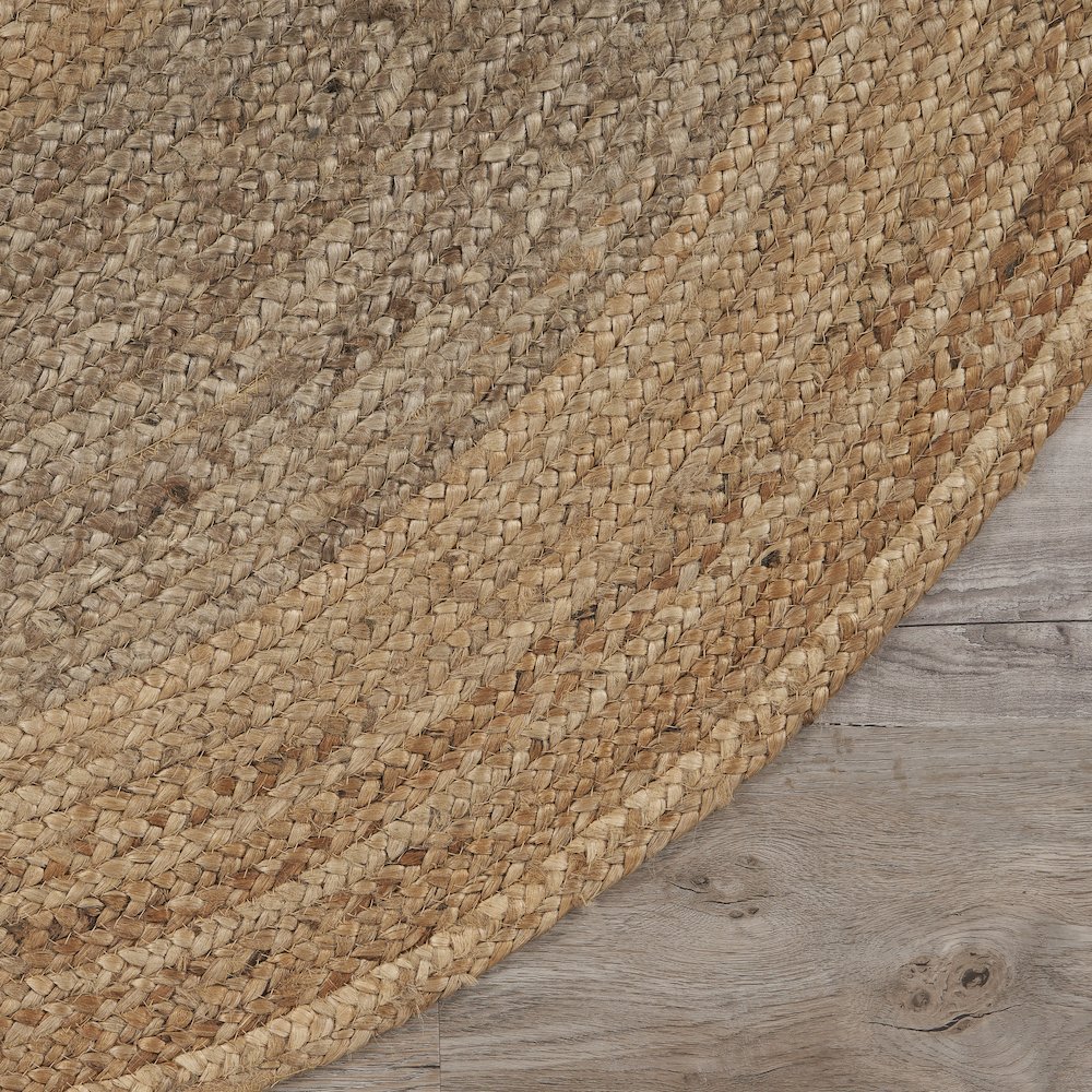 LR Home Boutique Jute Jute Area Rug Indoor in Tan/Brown, 7'6" Round