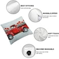 thumbnail image 4 of Acheng Spring Flower Truck Decorations Pillow Covers Throw Pillows Covers for Outdoor Couch Sofa Living Room Red Car Welcome Couch Pillows Cushion Cover,Set of 2 White, 4 of 6
