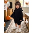 thumbnail image 4 of RUINIXCW Kid Toddler Boy Girl Halloween Bat Costumes with Fleece Hood Wings Boys Fall Winter Warm Romper Cosplay Outfit Long Sleeve Jumpsuit Shorts, 4 of 10