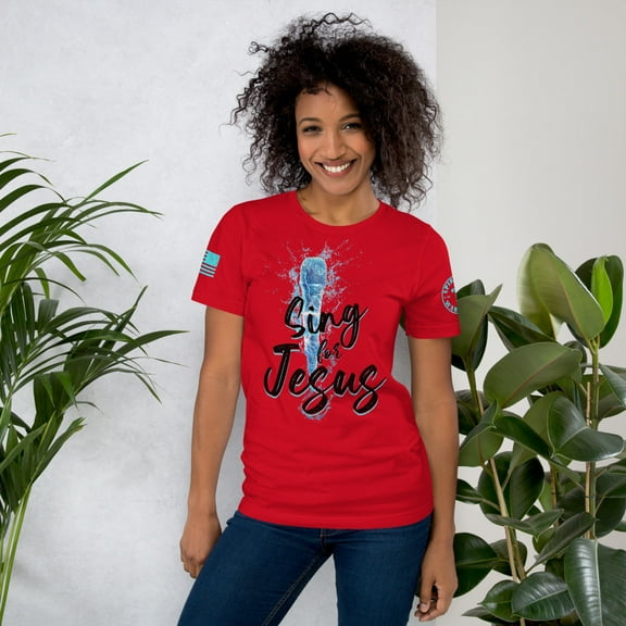 SING FOR JESUS Unisex t-shirt (Red, XS)