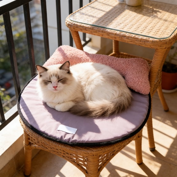 Cififendec Summer Cooling Pet Bed Mat, 19.69"×16.93", Breathable Ice Silk Cat and Dog Cushion, Non-Slip Neck Support Pillow Pad for Small to Medium Pets(Brown)