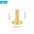 thumbnail image 2 of Uxcell M4x13mm Thumb Screws Knurled Head Shoulder Flat Tip Bolts Knobs Hand Grip Screws Fasteners Gold 20 Pack, 2 of 5