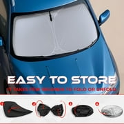 AutoTech Park Foldable Sunshade Compatible with 2013-2016 Mazda CX-5 SUV, UV Reflective and Easy Storage, Custom-fit Car Windshield Sun Shade