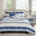 thumbnail image 2 of Madison Park Marina 6 Piece Printed Quilt Set with Throw Pillows in Blue, 2 of 5