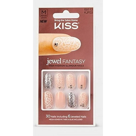 Kiss Products Kiss Jewel Fantasy Glamour Nails, 30 ea
