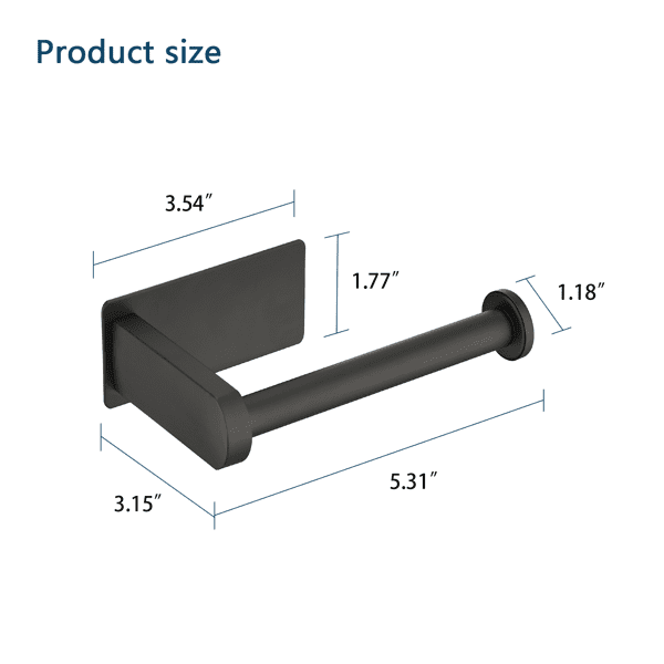 Toilet Paper Holder Self Adhesive, Stainless Steel Rustproof Adhesive Toilet Roll Holder no Drilling