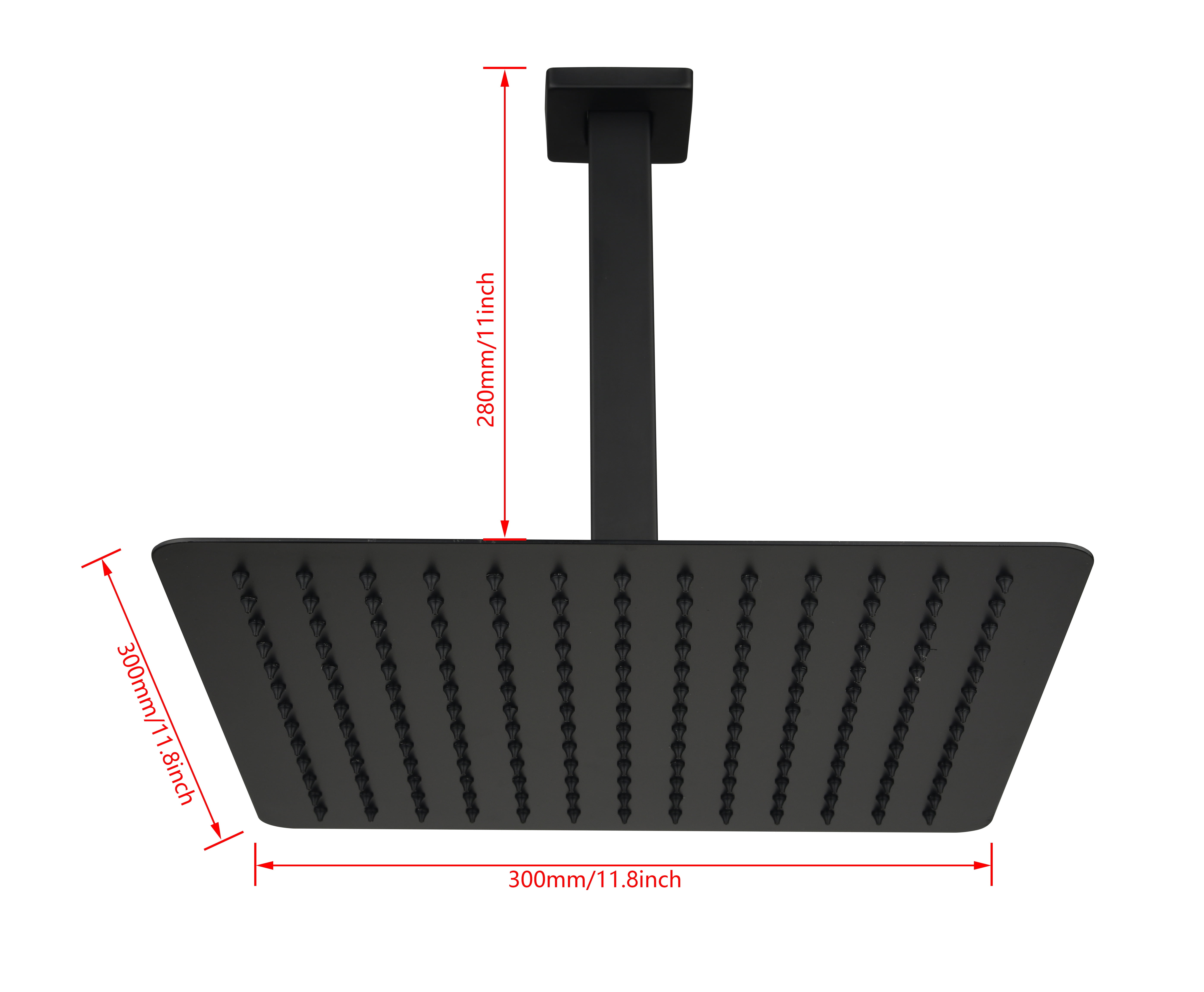 Rain Shower Head High Pressure Rainfall Showerhead Water Saving