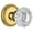 Brass, variant on Grandeur 800108 Vintage Antique Crystal Passage Door Knob Set - Nickel