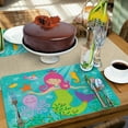 thumbnail image 3 of CounterArt "Mermaid" Child Reversible Tabletop Easy Care Flexible Plastic Placemat 4 Pack, 3 of 9