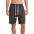thumbnail image 2 of Jolyshlid 4 Pack Men's Athletic Shorts with Pockets, Elastic Waist Drawstring Lightweight Workout & Casual Shorts for Summer,M, 2 of 11