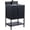Black Matte, variant on Fine Fixtures Serenity 24 in. W x 18 in. D x 33.5 in. H Bathroom Vanity in White Matte with Black Sintered Stone Top in White with Black Hardware