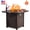 Black, variant on Segmart Outsides Fire Pits,33inch Outdoor Fire Pit with 2 Cooking Grills & Swivel Grill, Wood Burning Bonfire Pit for Backyard Patio Deck Picnic, Heavy-Duty Steel