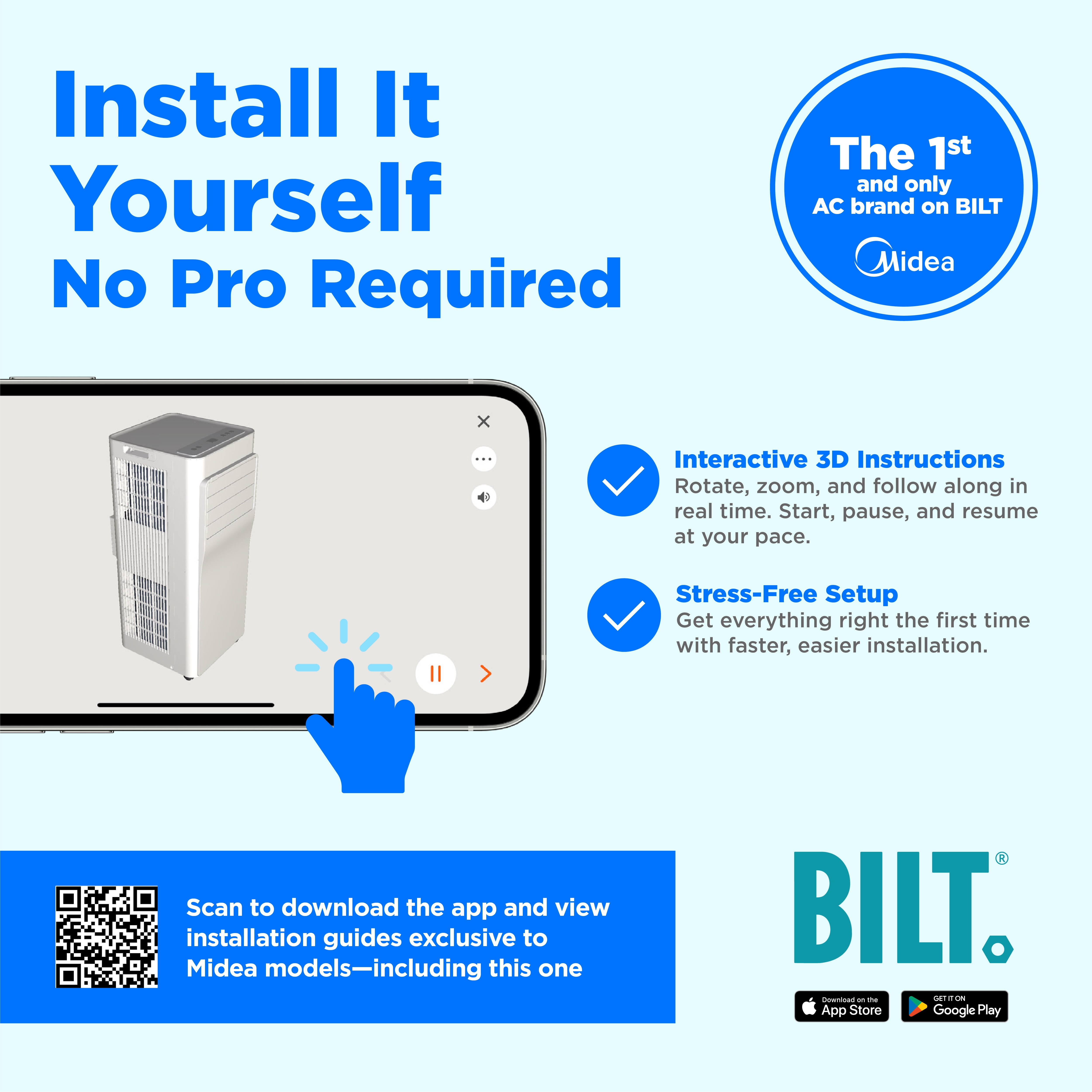 Midea 5,000 BTU Portable Air Conditioner with Remote