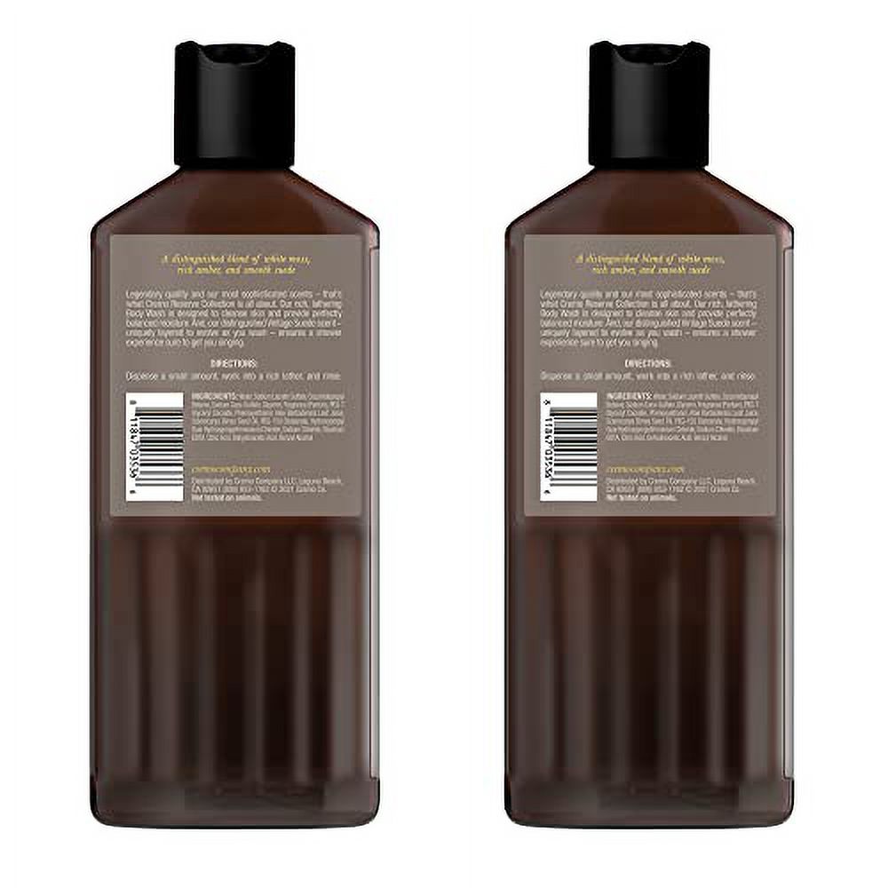 Cremo Rich-Lathering Vintage Suede Body Wash, A Vintage Suede with Notes of White Moss and Rich Amber, 16 Fl Oz (2-Pack)