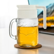 Pretyzoom Wide Mouth Mason Jar Lid White Plastic Handle Cover for Kitchen