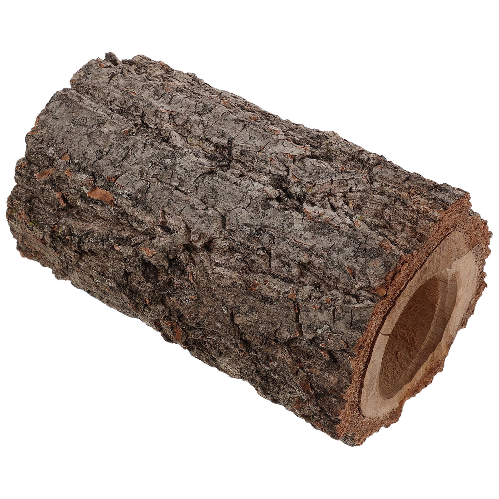 BESTYASH Natural Wood Reptile Hideaway Tree Trunk Shelter for Gecko Tortoise Snake and Turtle Habitat